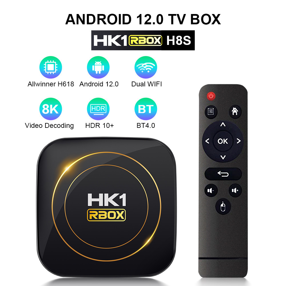 6K Video Decoding Live IPTV Box Android 12.0 IPTV Cable Box H618 Hk1rbox H8s