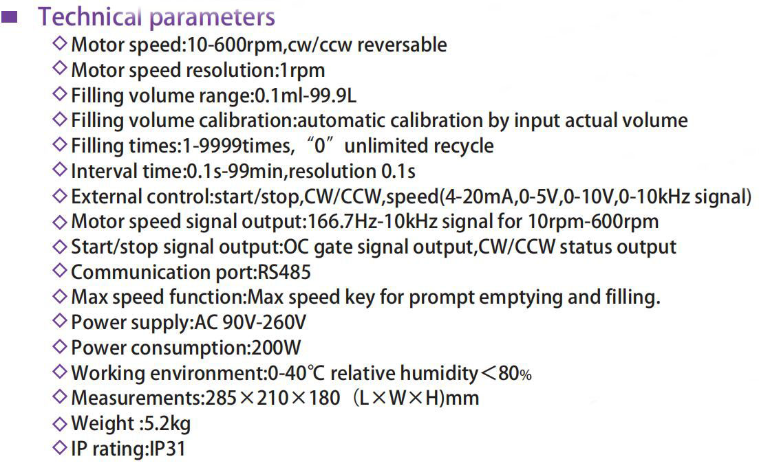 Rs485 dispense peristaltic pump WT600F-2A for honey filling