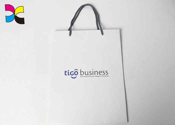 Hair Care Items Printed Carrier Bags With White Handle In CMYK Color Eco - Friendly