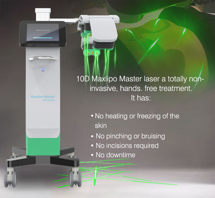 10D Maxlipo Master Laser Slimming Machine For Improves Skin Elasticity / Weight Loss