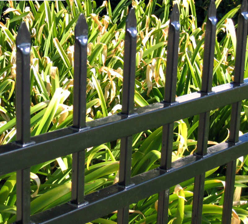 Aluminum Galvanized Steel Spear Picket Top Tubular Garrison Australia Steel Fence