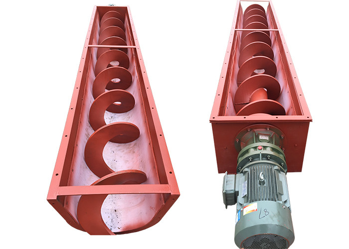 Large Torque Shaftless U Trough Screw Conveyor Low Energy Consumption