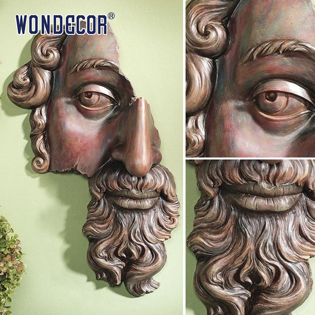 Missing Face Decoration Outdoor Wall Sculpture High Durability