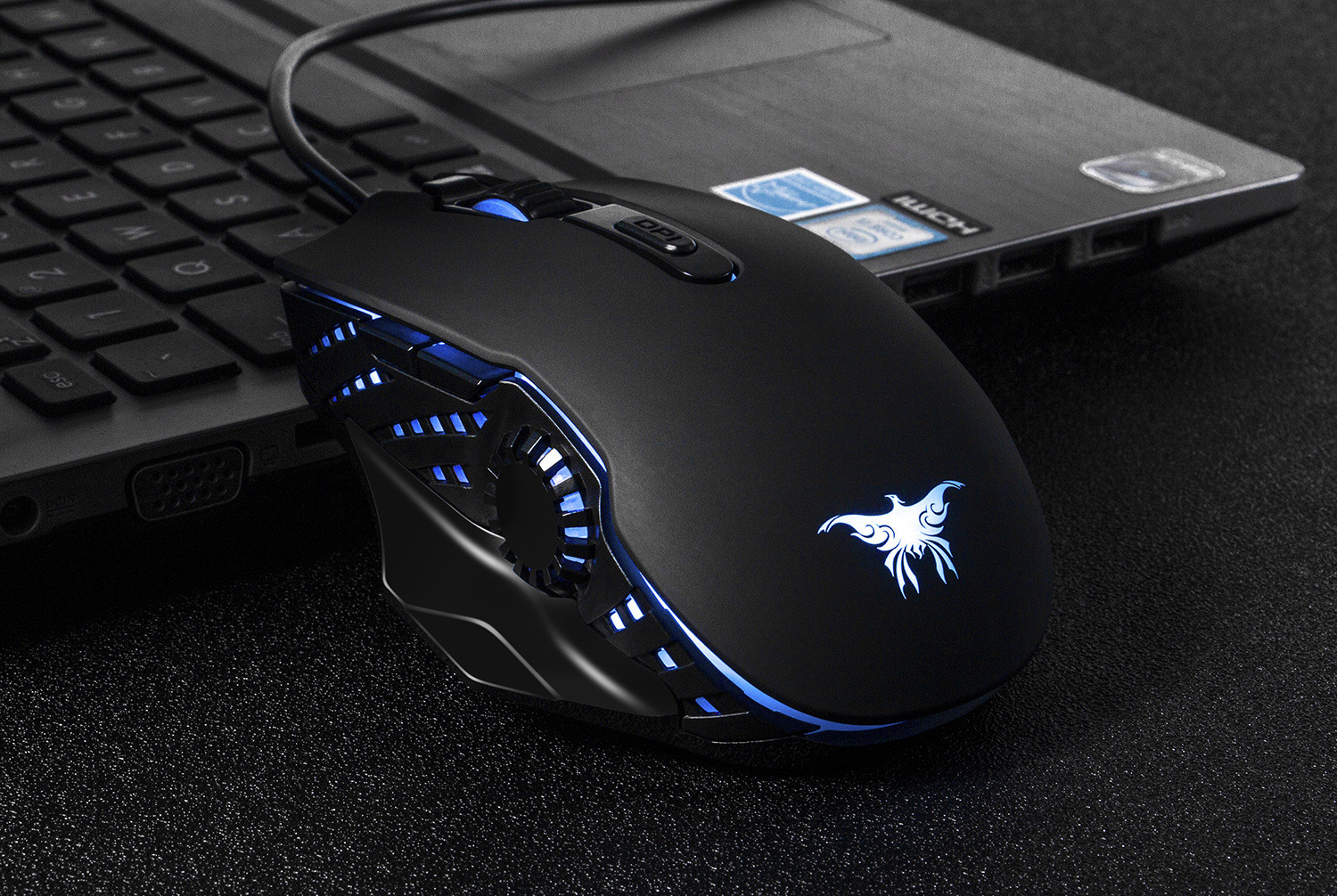 7 Keys 4 Adjustable DPI 50uA 2480MHZ CW200 3D Gaming Mouse