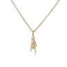 Buy cheap ODM 18k Gold Chain Necklace Handsome Love You Unisex Gold Middle Finger Necklace from wholesalers