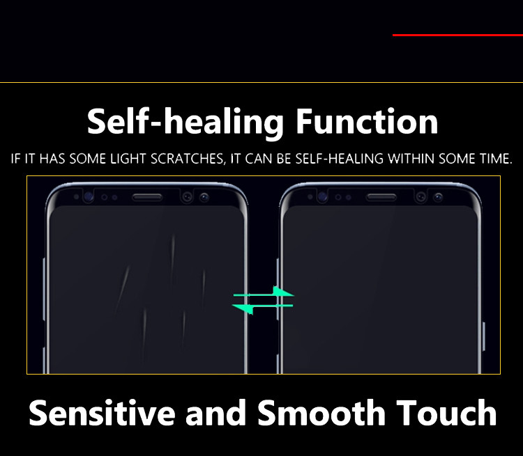 new full edge cover distributor self heal for Samsung S8+ screen protector film