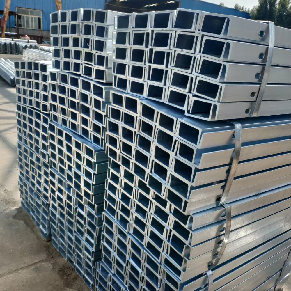 Hot Dip Galvanized Zinc Steel Crash Barrier Guardrail U Spacer For Safe Roadway Safety