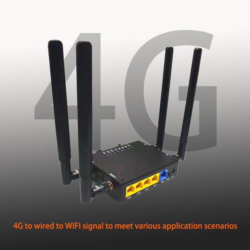HUASIFEI Black Iron Shell 4G Wifi Router Openwrt 300Mbps With SIM Slot