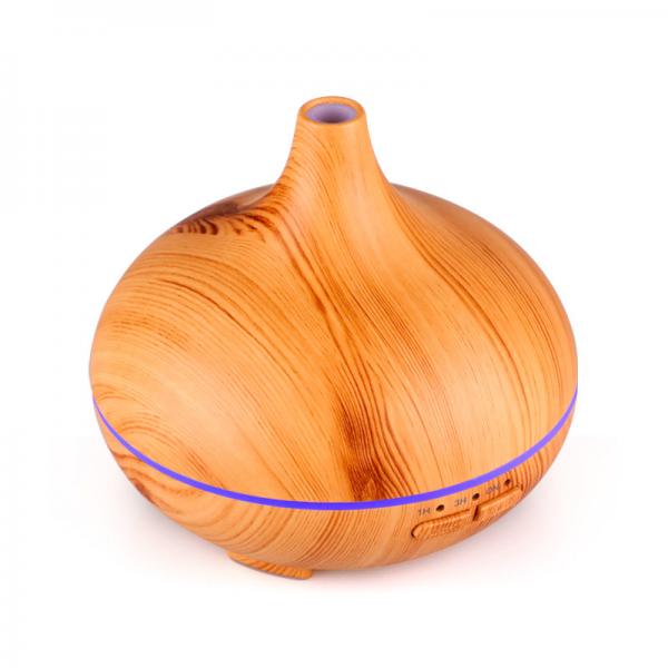 Quality 80ml Wood Grain Ultrasonic USB Aromatherapy Diffusers With 7 Colorful Light for sale