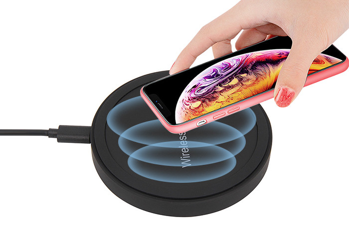 Black 6mm 1.67A Micro USB QI Wireless Charger 10w