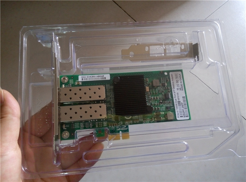 1000Mbps PCI Express x1 Dual Port SFP Fiber Optic Network Interface Controller LC Fiber Server Network Interface Adapter