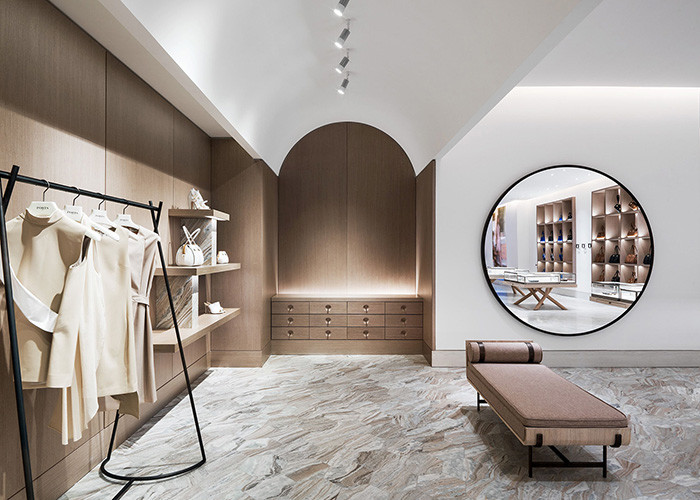 Wall Mounted Shoe Store Display Shelves For Boutique Shoes Bags Display
