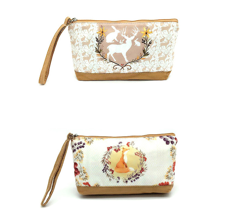 Cute Cartoon Printing Reusable Cotton Canvas Cosmetic Bag