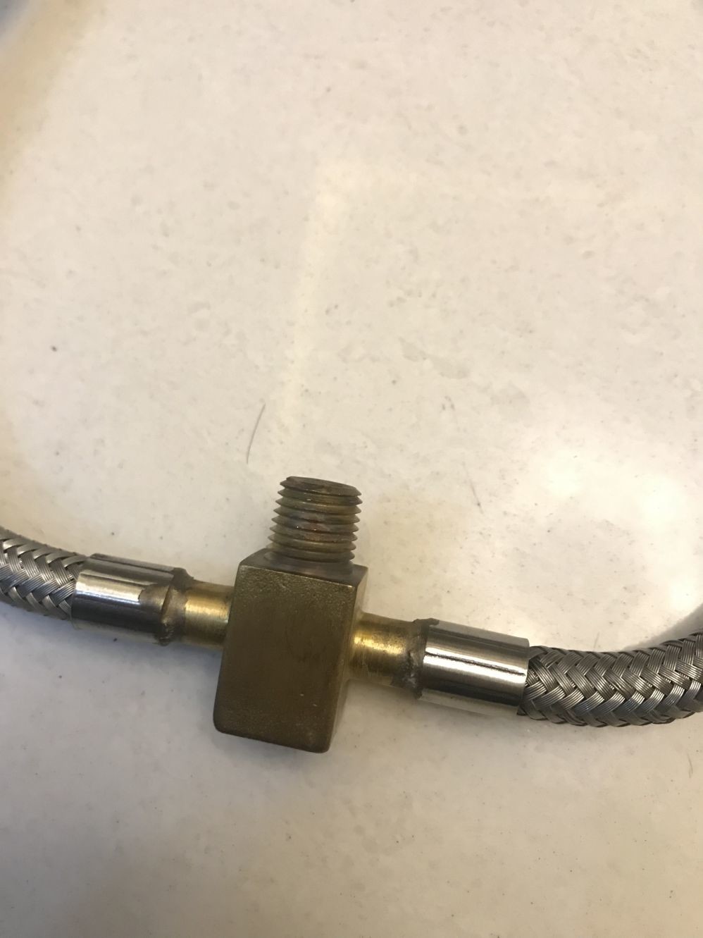 Gas tube 304 accordion pipe bellows separator three way cock tube tap