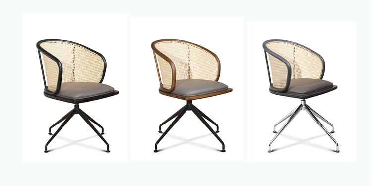 Mid Back PU Rattan Office Chairs