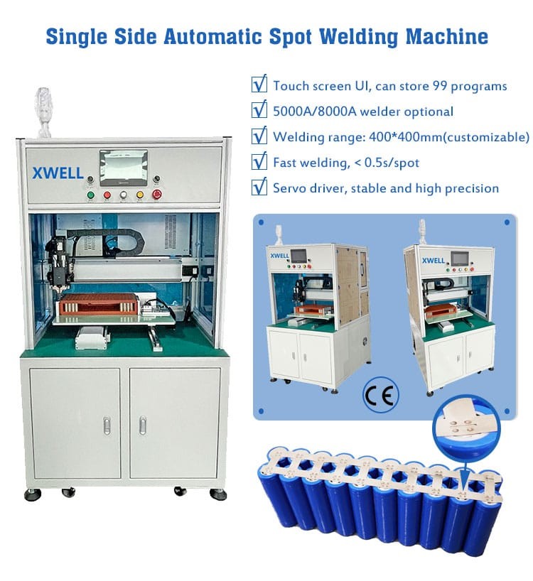 Single Sided Battery Pack Welding Machine 4000W Power MCU Control
