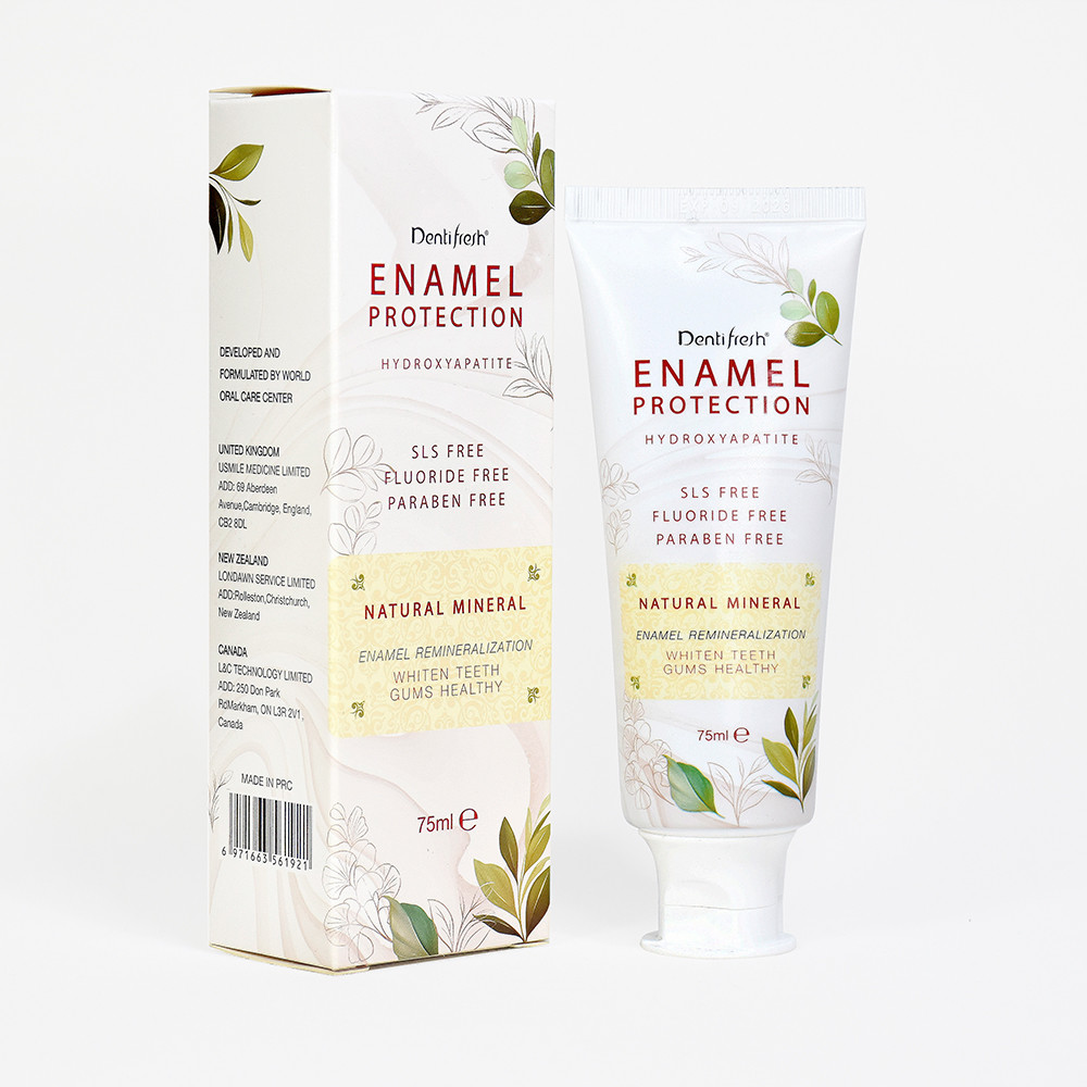 Dentifresh 75ml Toothpaste - Hydroxyapatite SLS - Free Fluoride Free with Natural Mineral for Enamel Remineralization