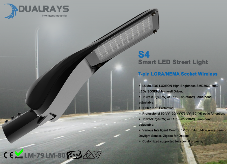 60W Flat LED Street Lights For Outdoor Security 5 Years Warranty