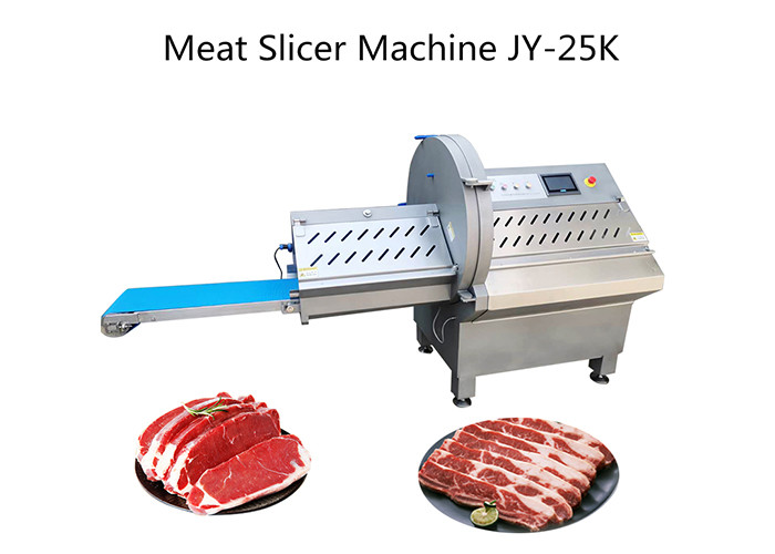 25K Automatic Frozen Row Meat Slicing Machine Steak Bacon Ham Slicer 200 Pcs / Min