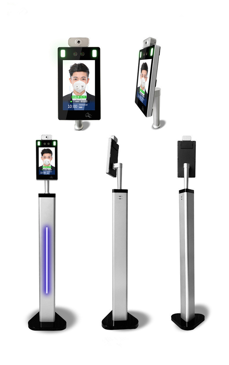 Non Contact 8 inch Android Infrared AI Face Recognition Thermometer Detection Device