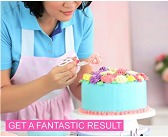 FBT010603 cake decoration kit include turntable stand,piping tips,icing bags,spatula etc.