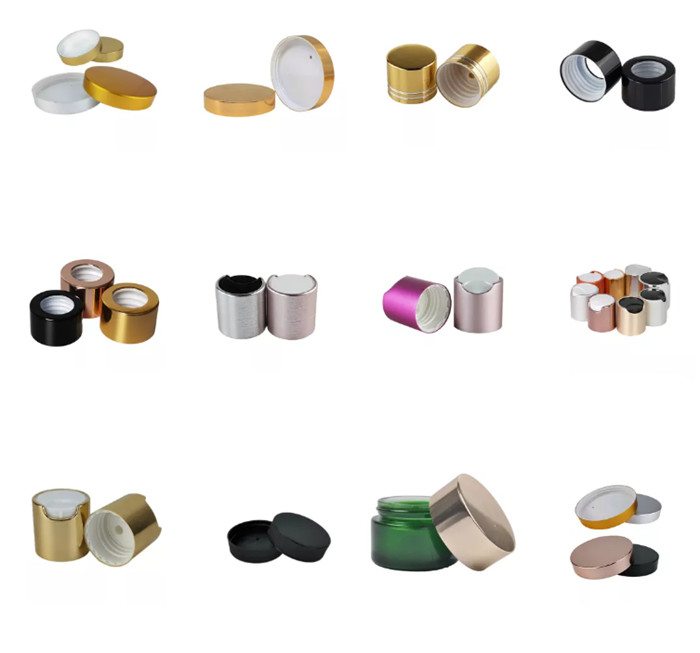 10mm-18mm Height Aluminum Plastic Bottle Tops Wide Mouth Cream Glass Jar Bottle Cap