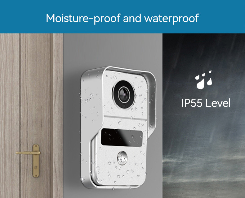 Wireless 1080p Wifi Video Doorbell 7 Inch Entry Wired Camera Night Vision