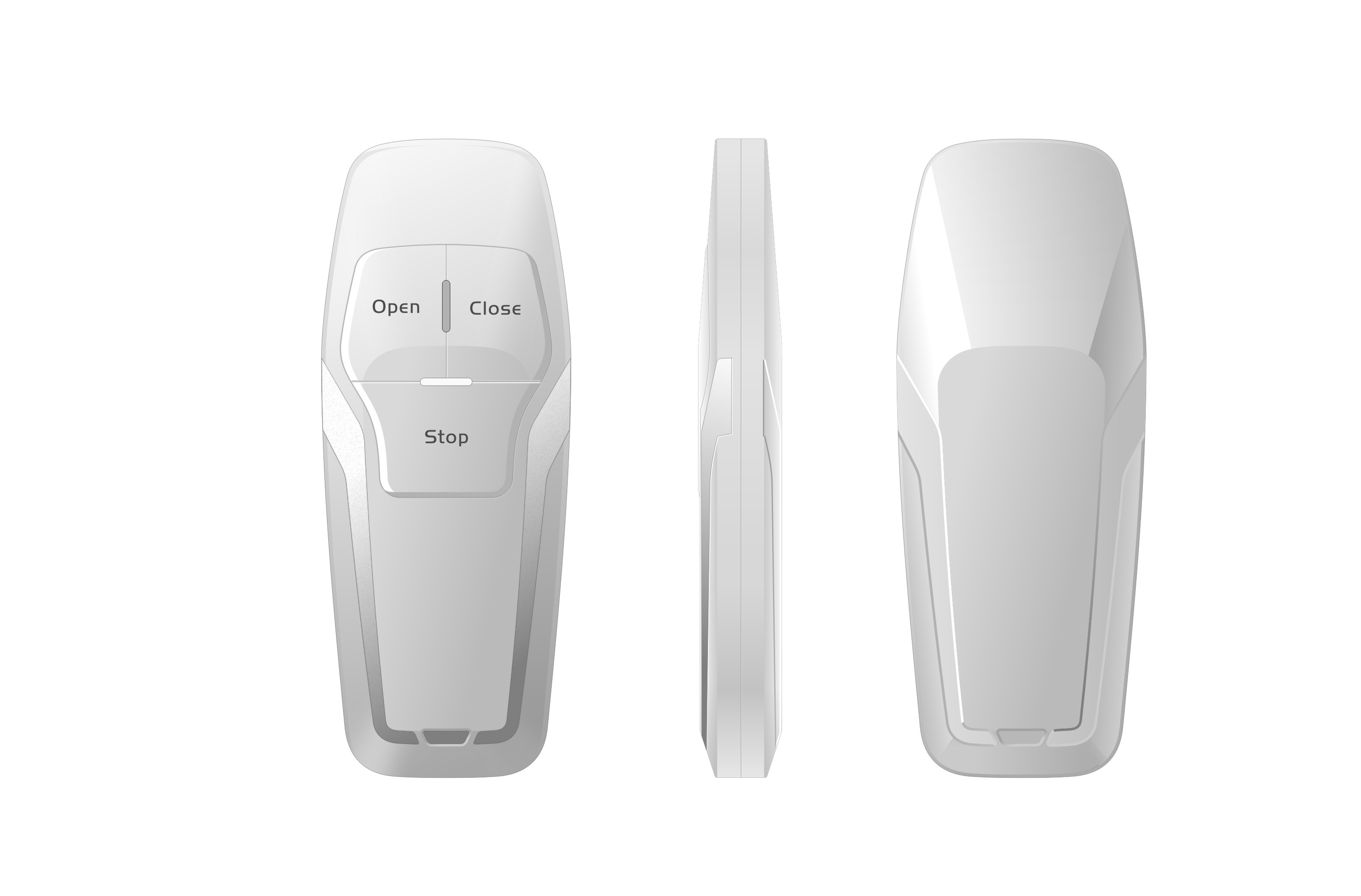 Mini Fashion Design Programmable Garage Door Remote RF Type White Color