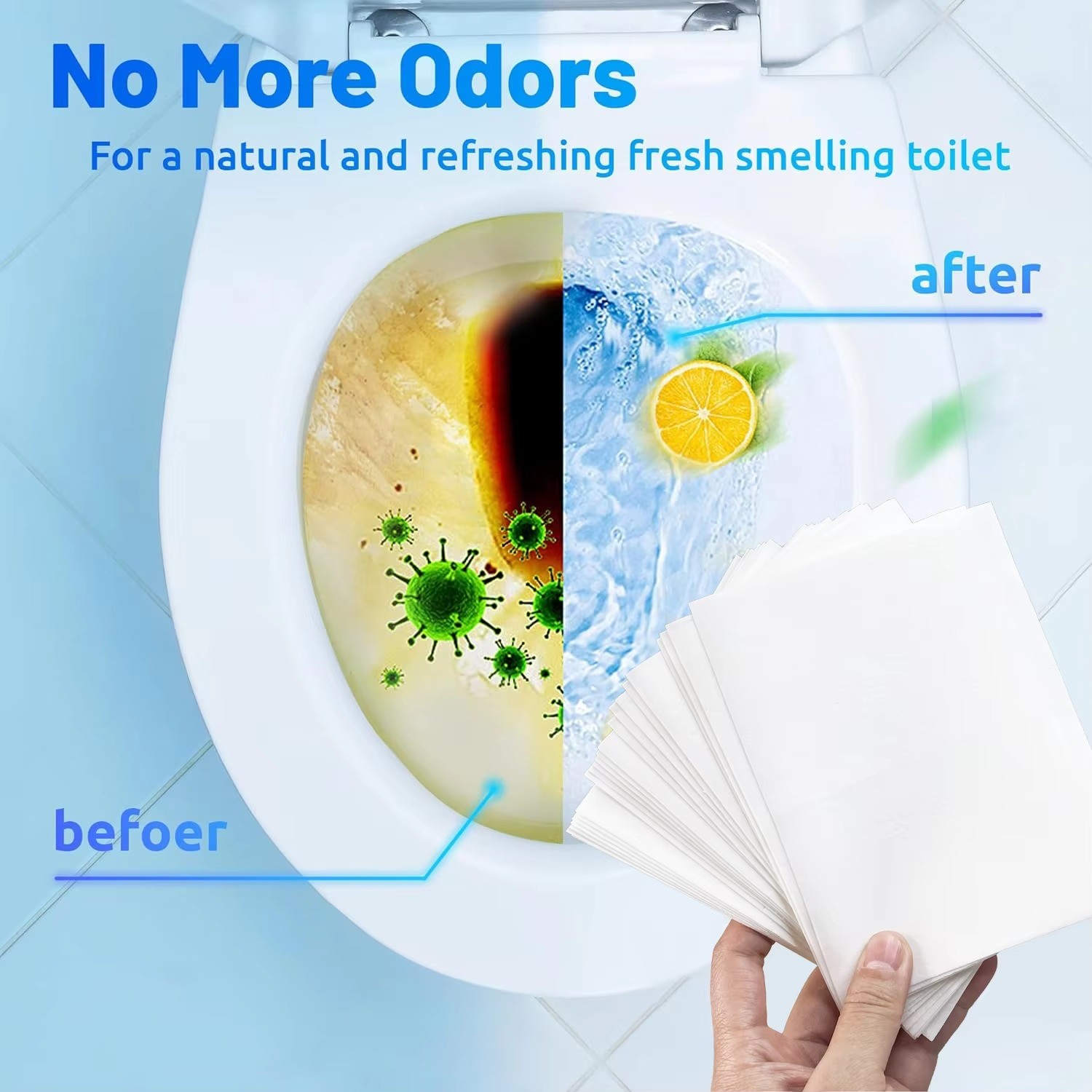 Eco Friendly Biodegradable Toilet Cleaning Strips Plant Based Customizable