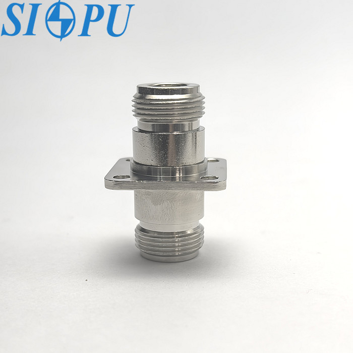 N Female To N Female RF Coax Adapter Flange Mounted