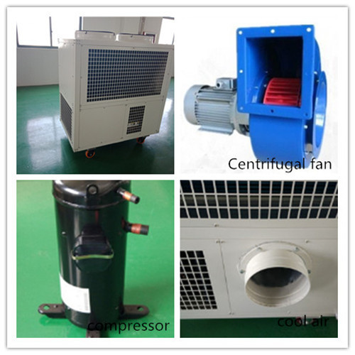 5 Ton Portable Spot Coolers High Efficiency , 380v 50hz Industrial Air Conditioner