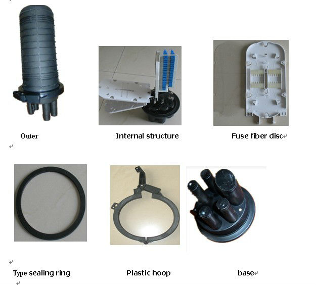 Black 6 Splicing Fiber Optic Cable PC for Aerial / Buried / Pipe