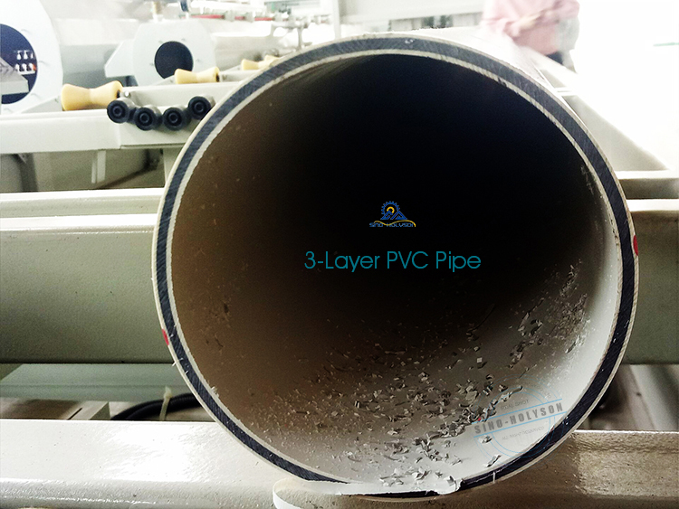 110kW Power Sino-HS 3 Layer PVC Pipe Making Machine / HDPE Pipe Machine / PPR Pipe Machine
