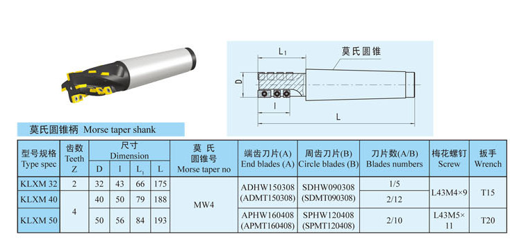 Flat Cut Shank Indexable Milling Cutter for T Slot Milling , 12mm - 28mm Diameter