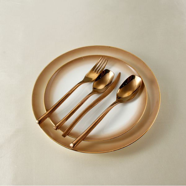 No Lead Gold Rimmed 43% Bone China Banquet Dinnerware Set
