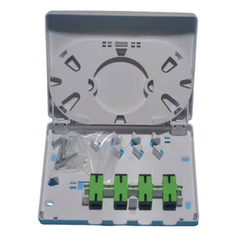 FTTX Wall Outlet Box Indoor Mini Type SC LC SX DX APC/UPC 2/4 Port Fiber Optic Terminal