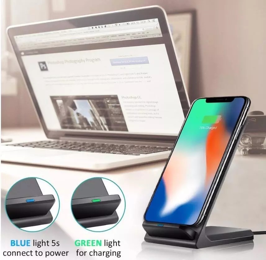 12W 5W 15W QI Standard Wireless Phone Charging Stand OEM accepted