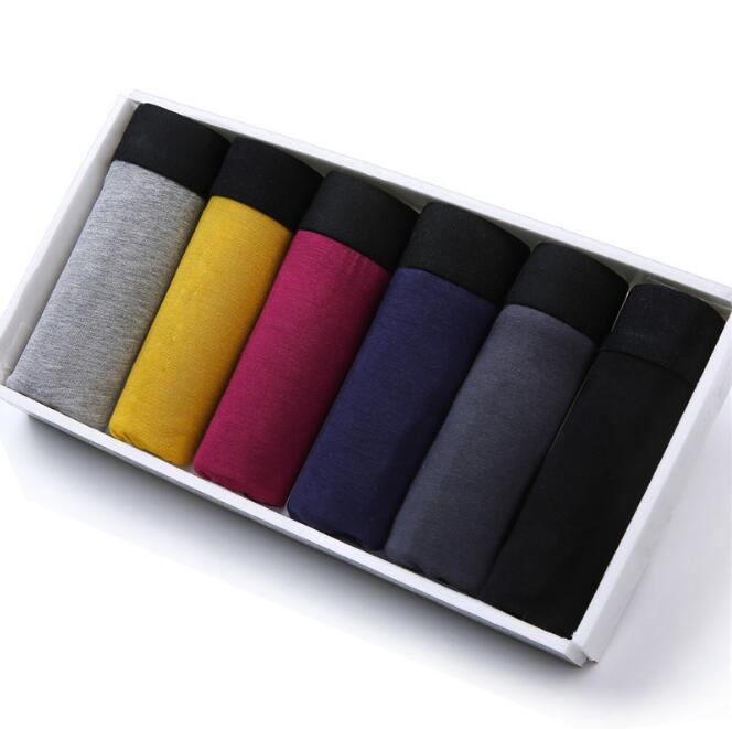 Customized Breathable Bamboo Fiber Underwear Mid Rise Plus Size Men Boxer Briefs
