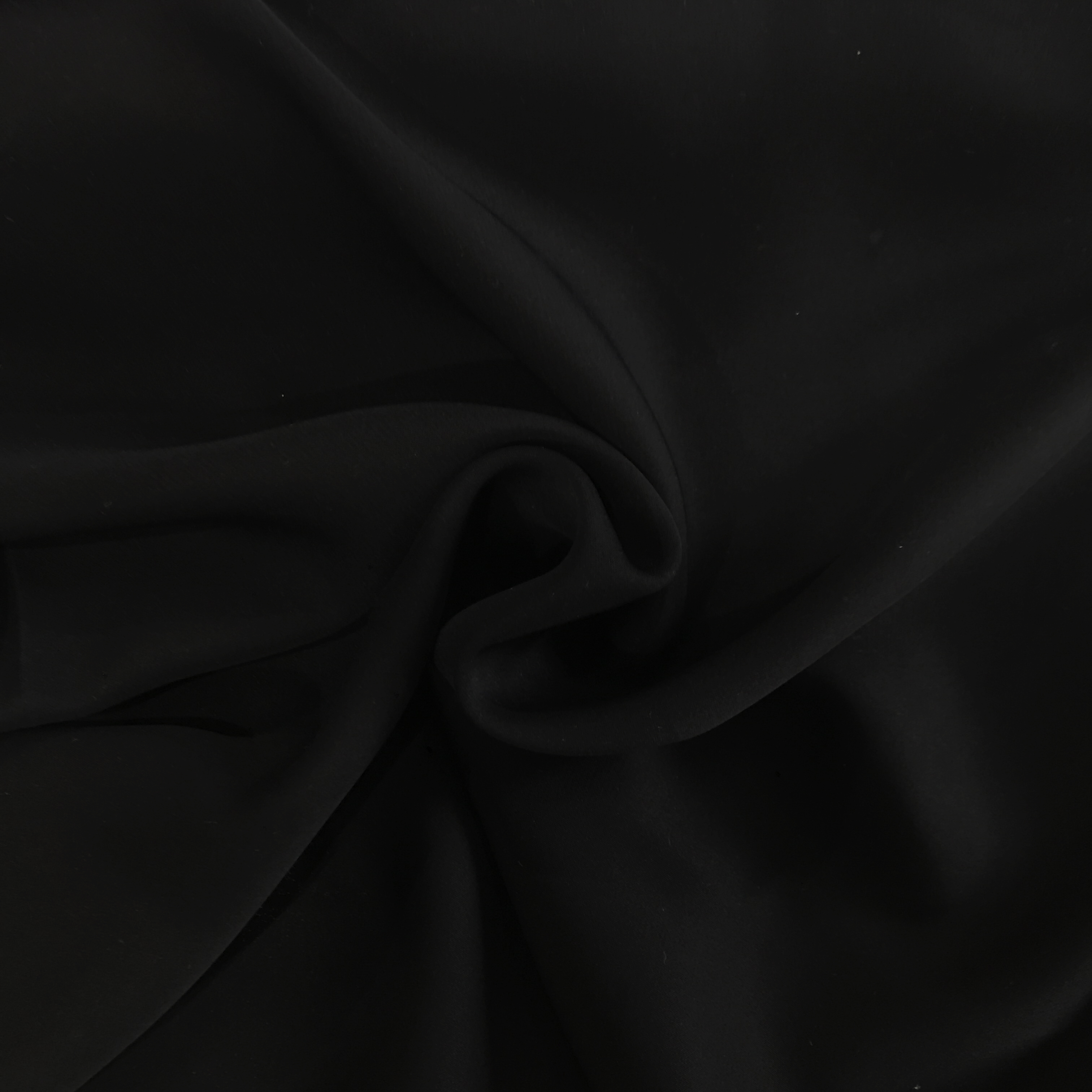 TWILL Style 68 Inches Jet Black Good Color Fastness Polyester Fabric For Dubai Abaya