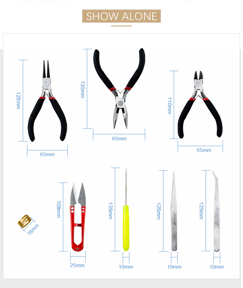 8pcs Jewelry Making Tool Kits Handmade Pliers Set With Scissor Tweezers