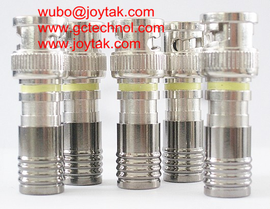 BNC compression connector 75ohm BNC male coax connector all brass for RG6 Coax Cable premium quality