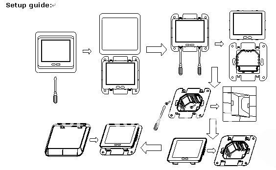 Thermoregulator Touch Screen Heating Thermostat for Floor Heating System