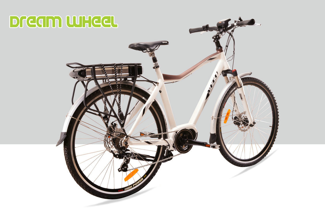7 Speed Mid Motor Electric Bike , Mid Drive Motor Electric Bike 700C MTB Tire