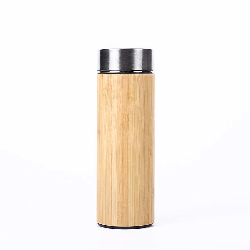 550ml 350ml Bamboo Stainless Steel Bottle Insulated Tea Bottle With Tea Infuser