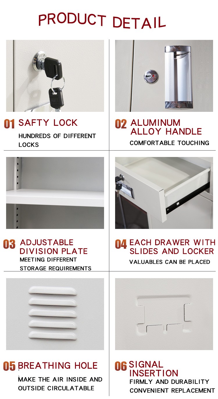 9 Door Powder Coating Metal Locker Storage Cabinet ISO9001