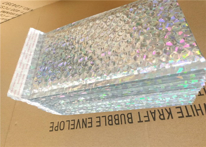Eco Friendly VMPET Holographic Bubble Mailers 5"X10" #00 Shock Resistance