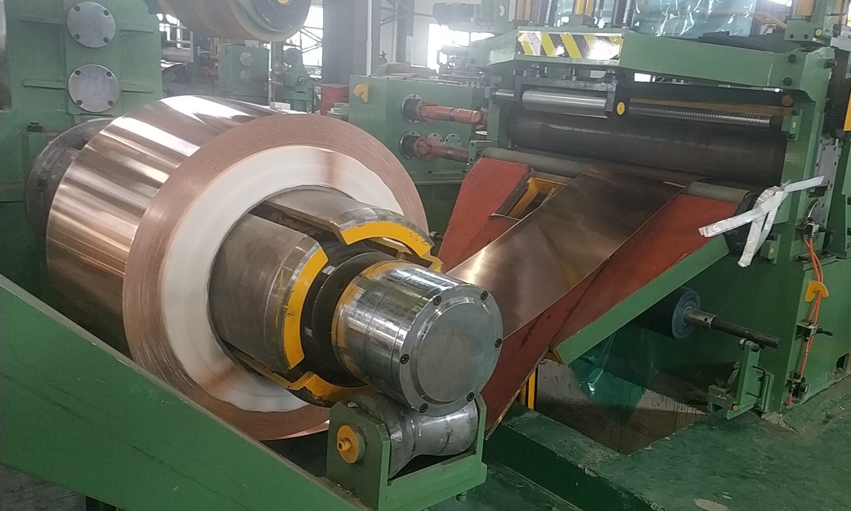 Copper Coil Strips Aluminum Slitter PLC Controlled Non Ferrous Metals