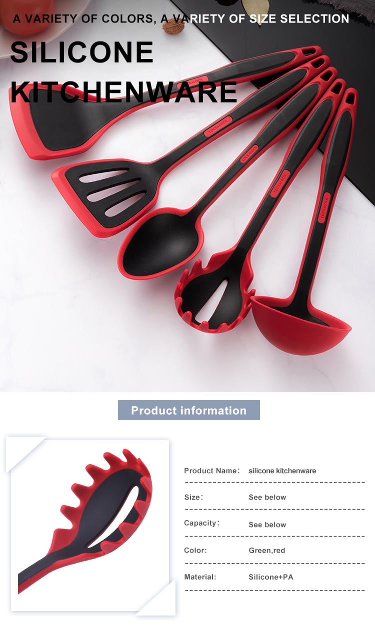 Safe Private Label Silicone Kitchen Accessories Non Stick Customize Spaghetti Tong