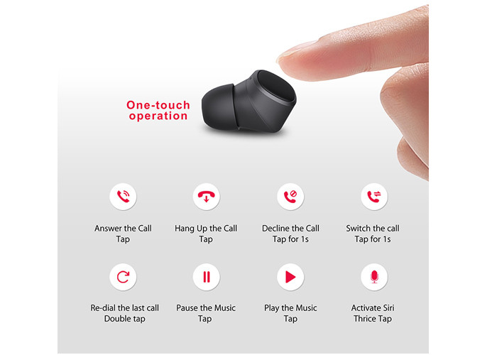 Mini Size Real Wireless Deep Bass Sound Ture Wireless In Ear Stereo Earbuds