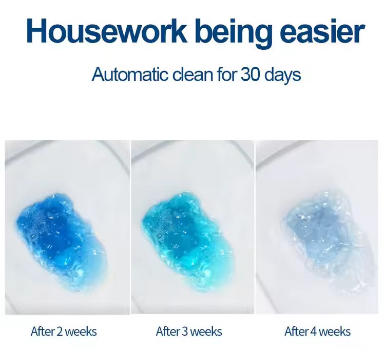 Automatic Blue Natural Toilet Bowl Cleaner Tablets With Bleach